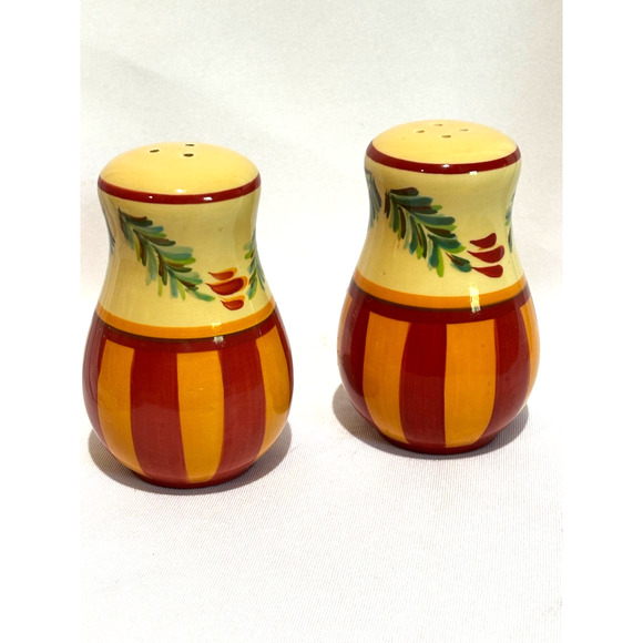Southern Living "Siena" by Gail Pittman Hand-Painted Salt and Pepper Shaker Set - Picture 2 of 7